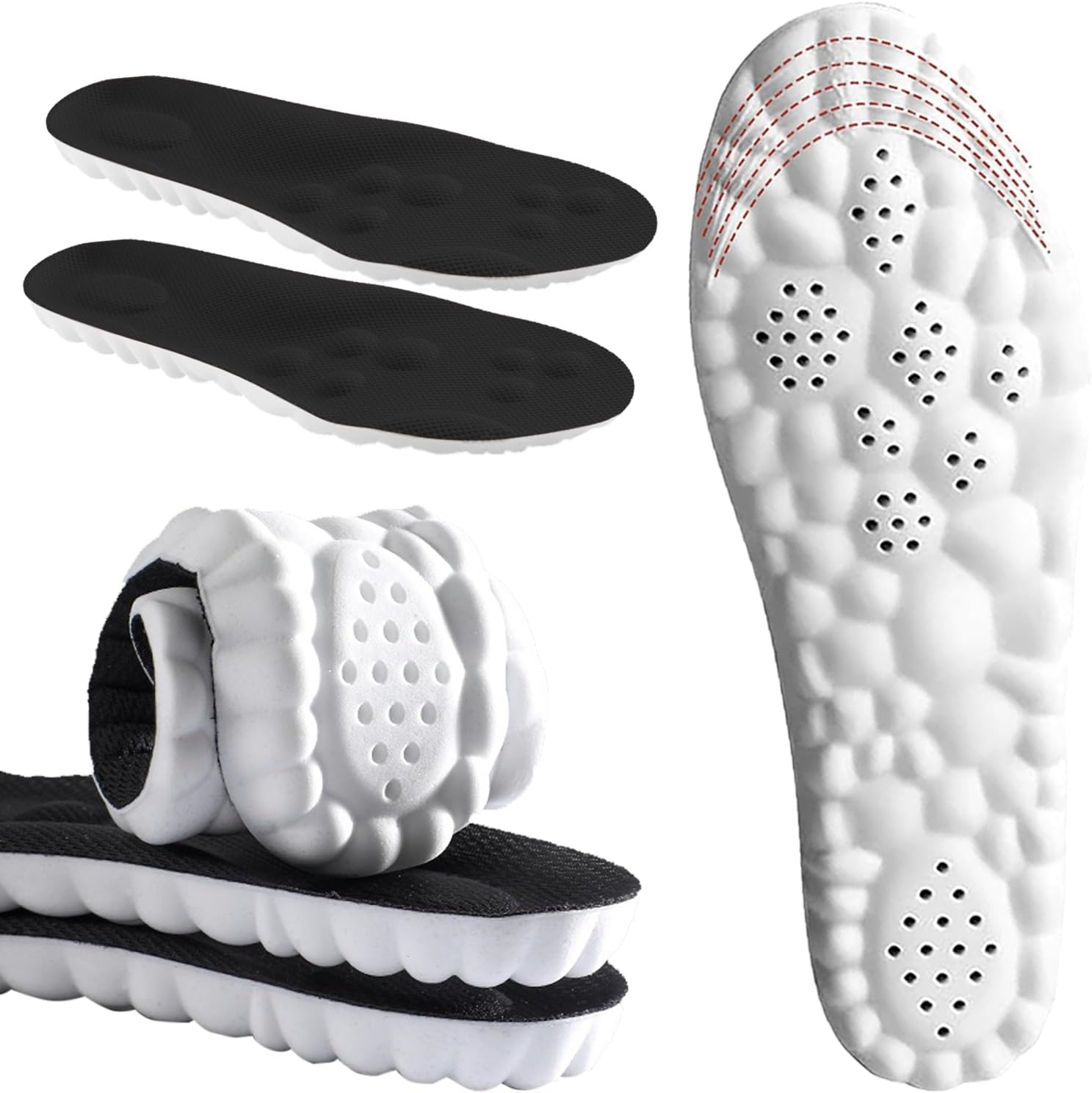 61lehikRaQL._AC_SL1500_.jpg 4D Cloud Insoles for Men and Women Insoles Men Super Soft Anti-Fatigue, Shock Absorption, Relieve Foot Pain - Image 1