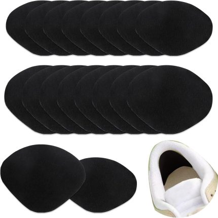 Shoe Heel Repair, 16Pcs Shoe Patches for Holes, Black Self-Adhesive Shoes Hole Repair Patch Kit Sneaker Holes Patch/Insert Heel Prevention for Sneakers Mesh Shoes Leather Shoes High Heels